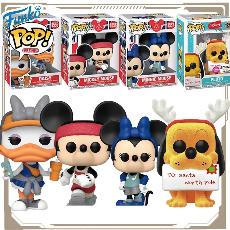 

Funko POP оригинальный костюм для фитнеса с Микки и Минни Дональдом Даком PLUTO, экшн-фигурки, игрушки для мальчиков и девочек, детский рождественский подарок, модель
