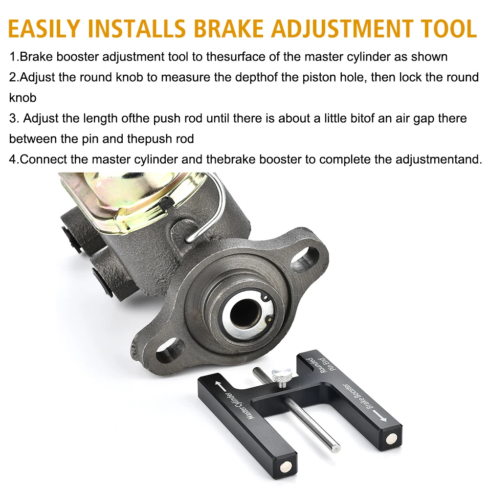 Rod Adjustment Tool for Adjustable Braking Distance of Brake Pedal Master Cylinder Push Rod Length Gauge Brake Booster Push