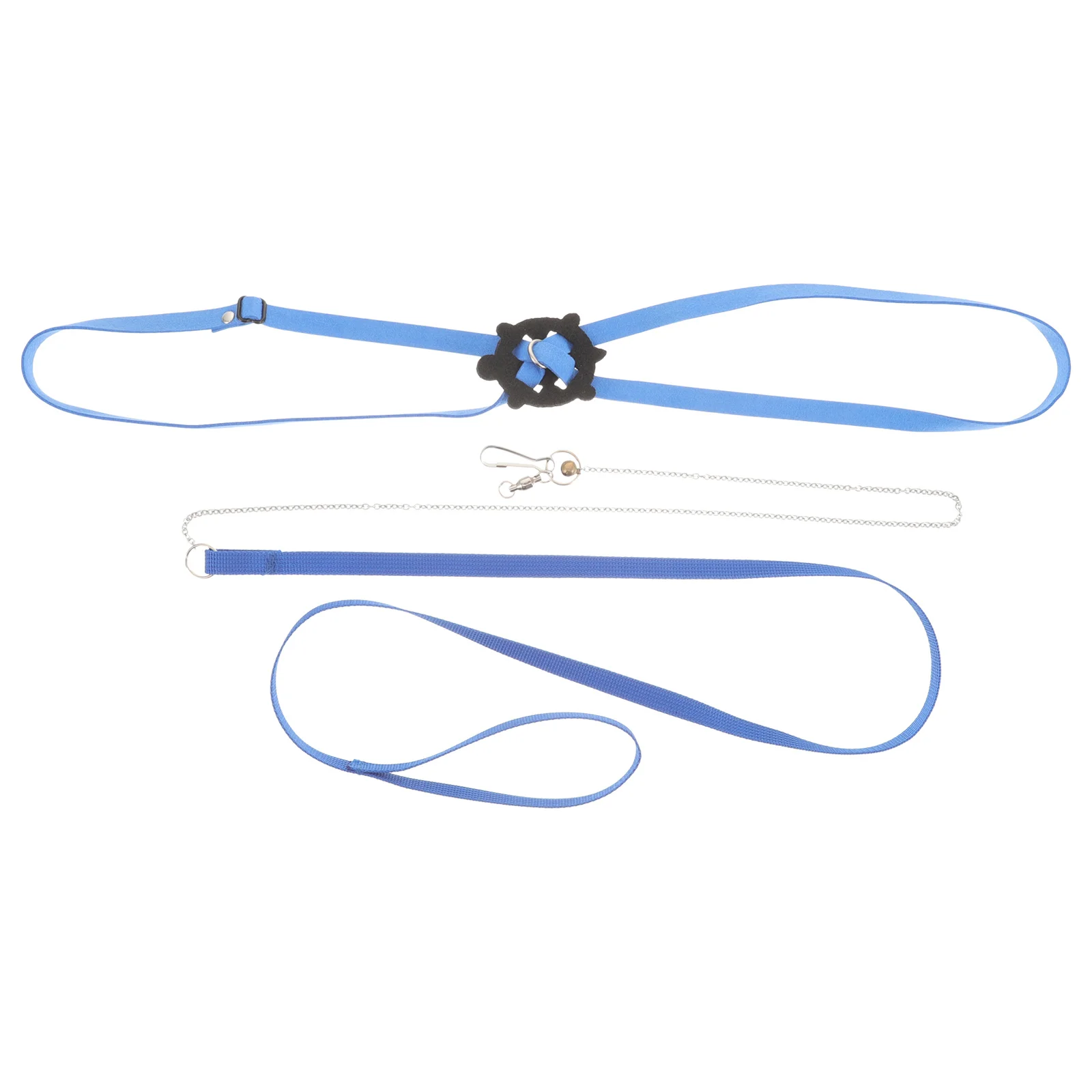 

Pet Traction Rope Adjustable Turtle Lizard Leash Faux Soft Skin Friendly Ring for Easy Dragging S Blue