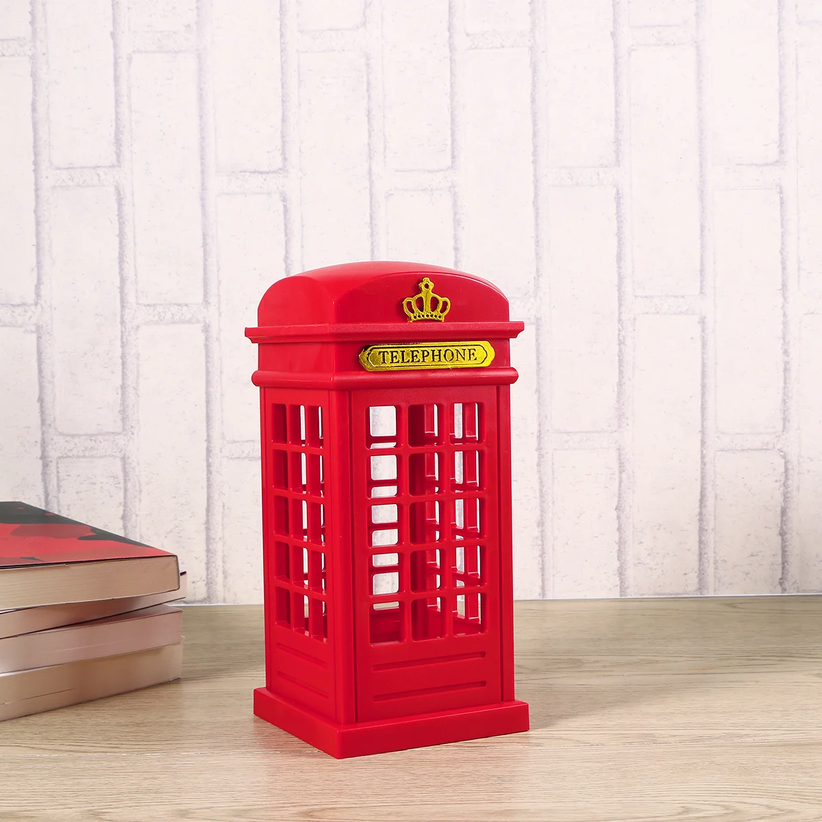 

Retro Telephone Booth Shaped 3-Mode Control Led Desk Lamp Light Adjustable Touch Dimmable Rechargeable Not Included