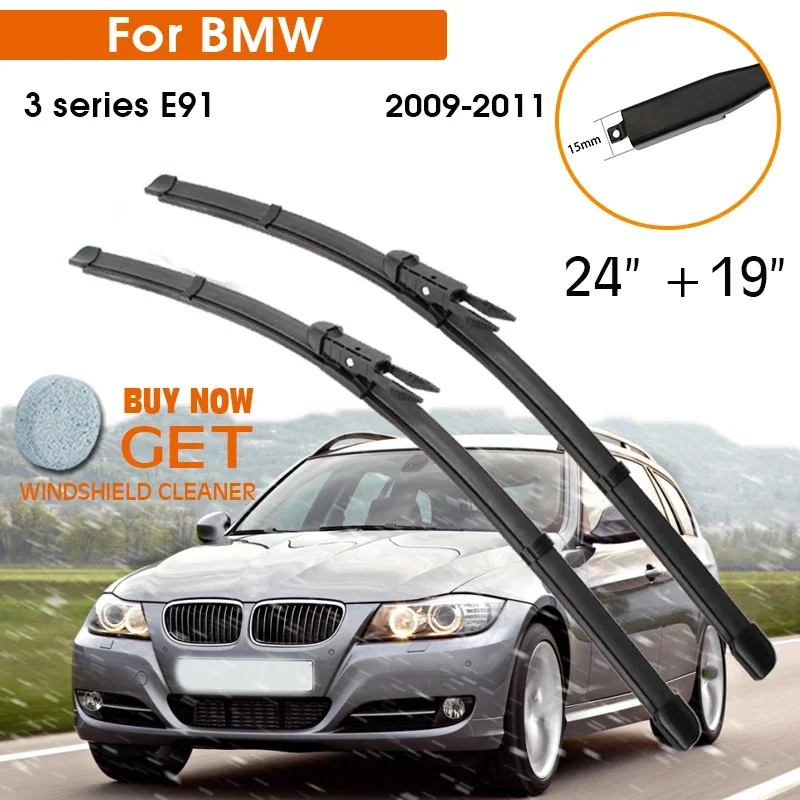 

Car Wiper For BMW 3 series E91 2009-2011 Windshield Rubber Silicon Refill Front Window Wiper 24"+19" LHD RHD Auto Accessorie