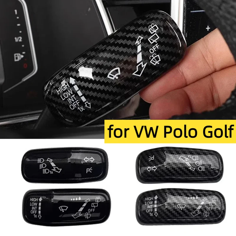 

Car Styling Steering Wheel Turn Signal Wiper Switch Lever Decoration Cover Trim for VW Polo Golf 7 Golf 8 Jetta Tiguan