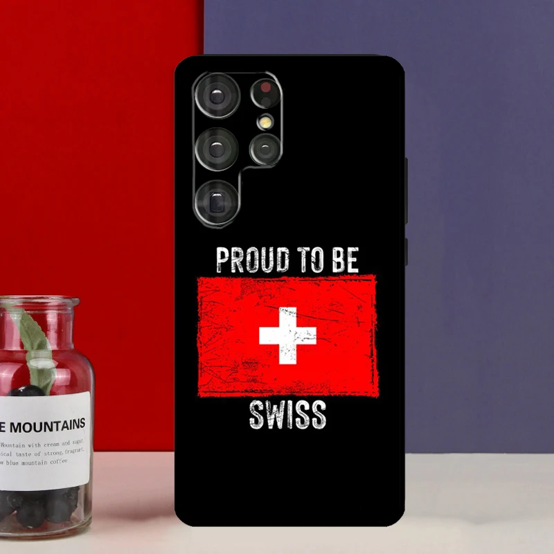 Switzerland Swiss Flag Case For Samsung Galaxy S20 S21 FE Plus Note 20 Ultra S8 S9 S10 Note 10 Plus TPU Cover