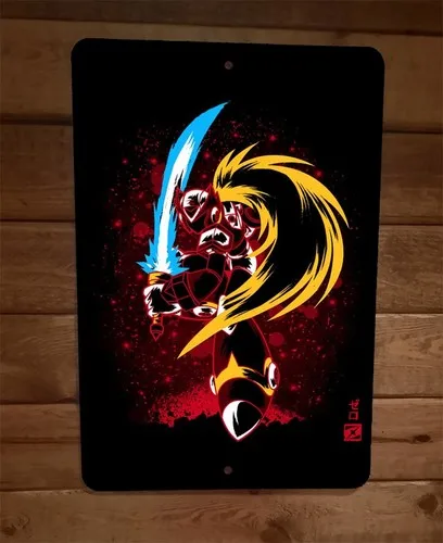 The Megaman Zero Art  Metal Wall Sign Poster Video Game