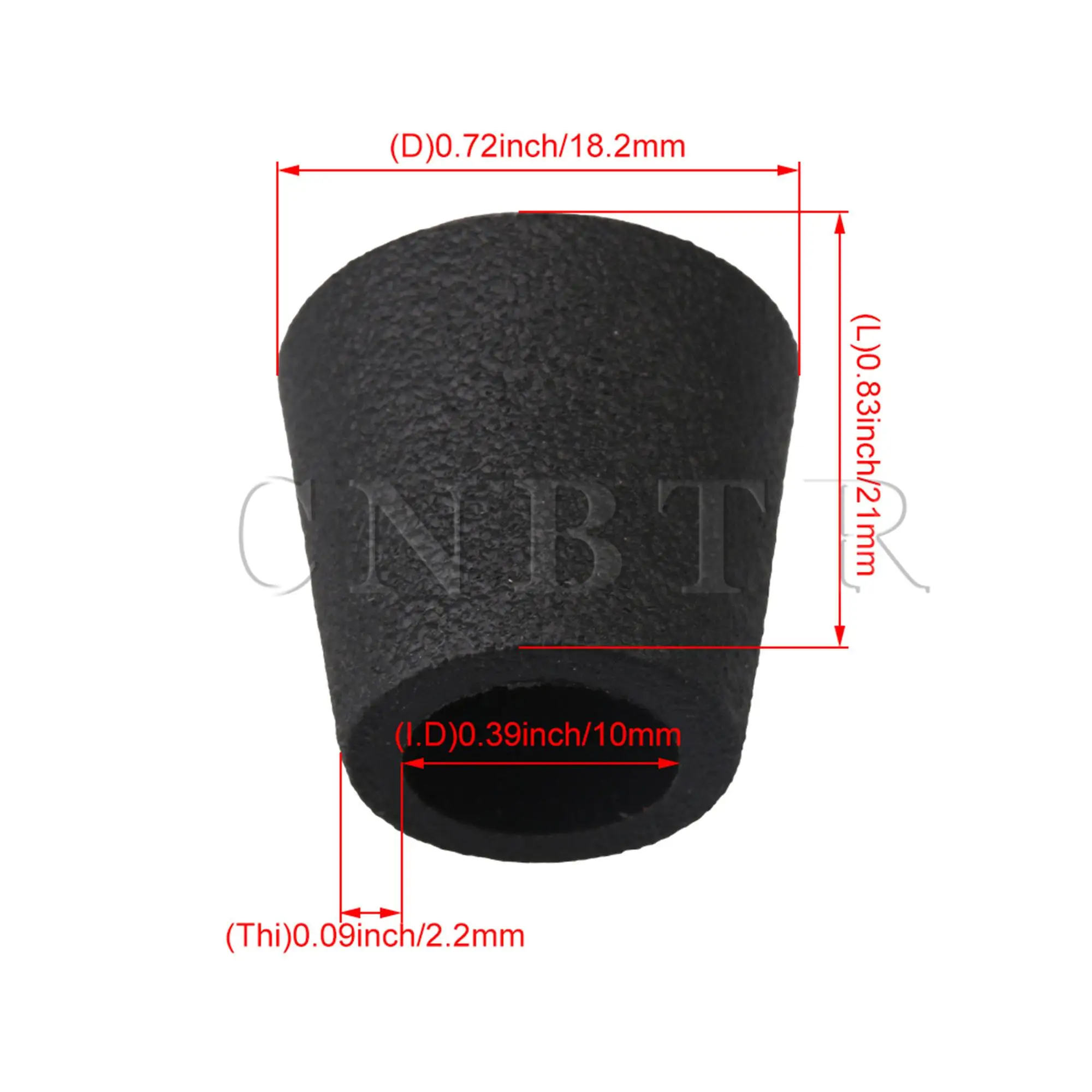 CNBTR 100PCS Arc Type Inner Dia 10mm Anti-Slip Synthetic Rubber Table Chair Leg Tips Caps