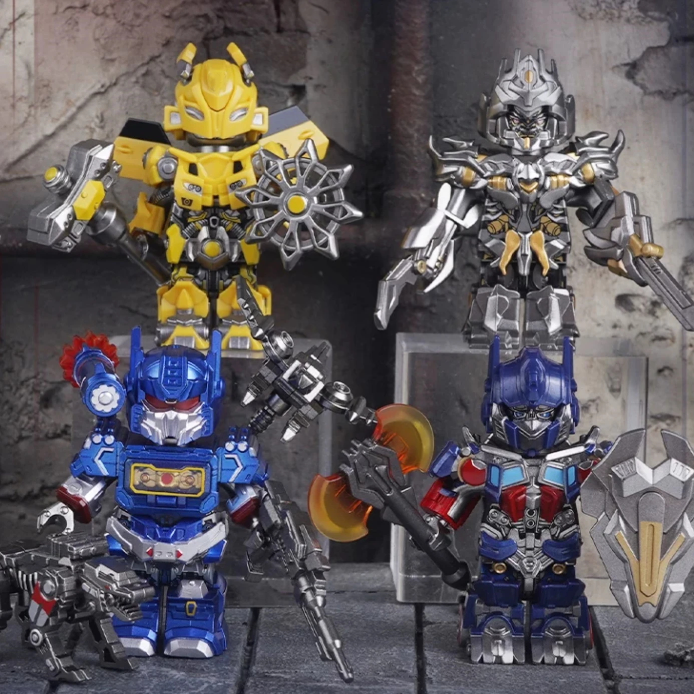 BRICKMAN Blocs de construction transformables Robot Optimus Mini figurines d'action Jouets