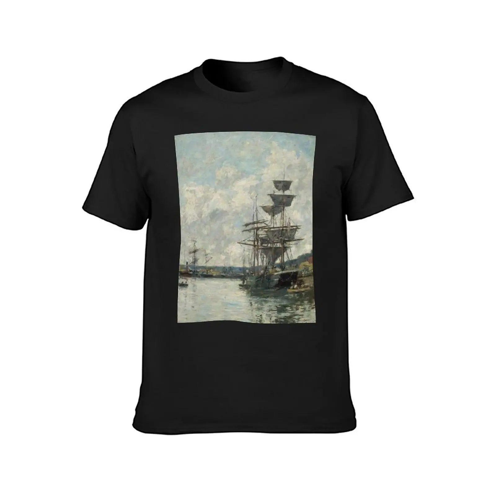 Ships at Le Havre - Eugene Boudin T-Shirt sublime sports fans quick drying t shirt for men