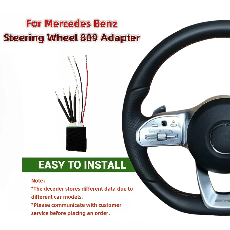 Upgrade Kit 809 for Older Models Steering Wheel Adapter Compatible with For Mercedes-Benz W205, W223, W222, W177, CLS, GLC, GLE