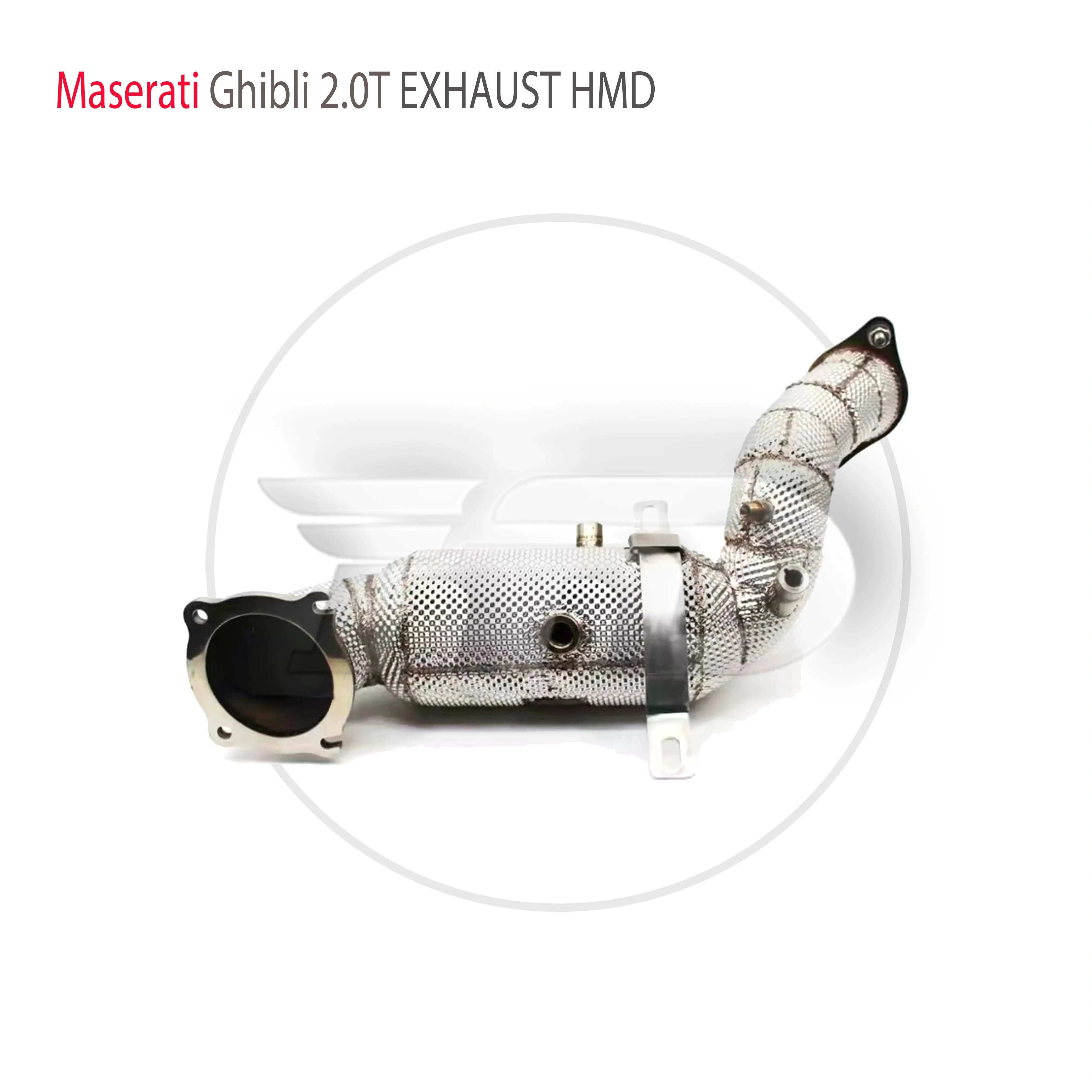 High Flow Performance Downpipe for Maserati Ghibli 2.0T HMD Stainless Steel Exhaust System Car Accessories With Catalyst