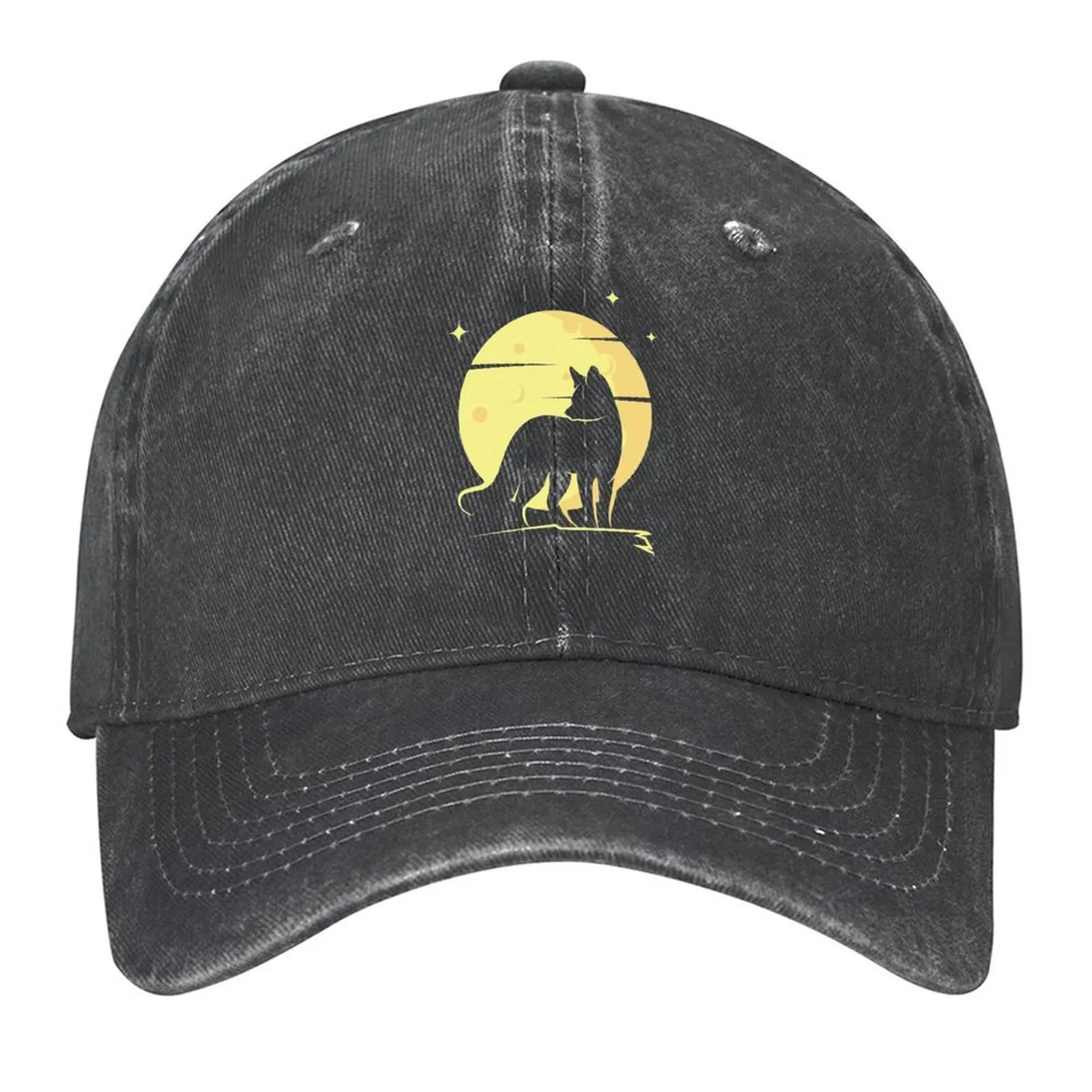 

Fox Silhouette with a Full Moon Baseball Cap Anime Hat Snapback Cap Rave Beach Bag For Women Men's