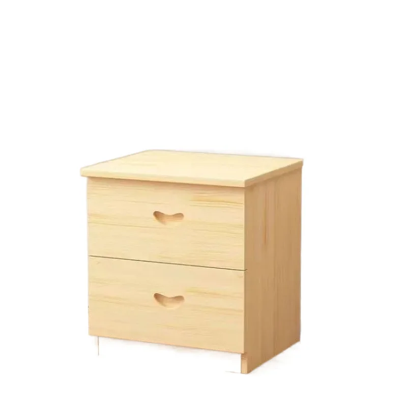 

#Modern MDF Durable 2-Drawer Nightstand with Integrated Pulls Bedside Table for Apartment Bedroom Furniture