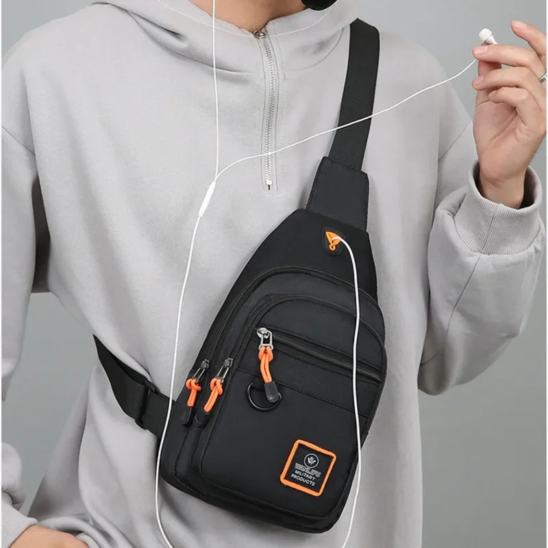 Chest Bags Men's One Shoulder Crossbody Bag Large Capacity Outdoor Sports Leisure Fashion Small Shoulder Bag Backpack Men's image 4