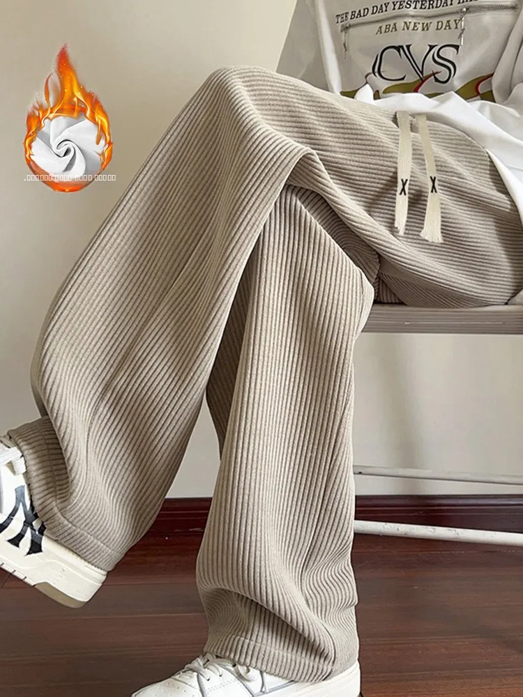 

Corduroy Men's Sports Pants Autumn Winter New Sle Oversize Straight Leg Wide Leg Sweatpants Casual Trousers Faion Brand