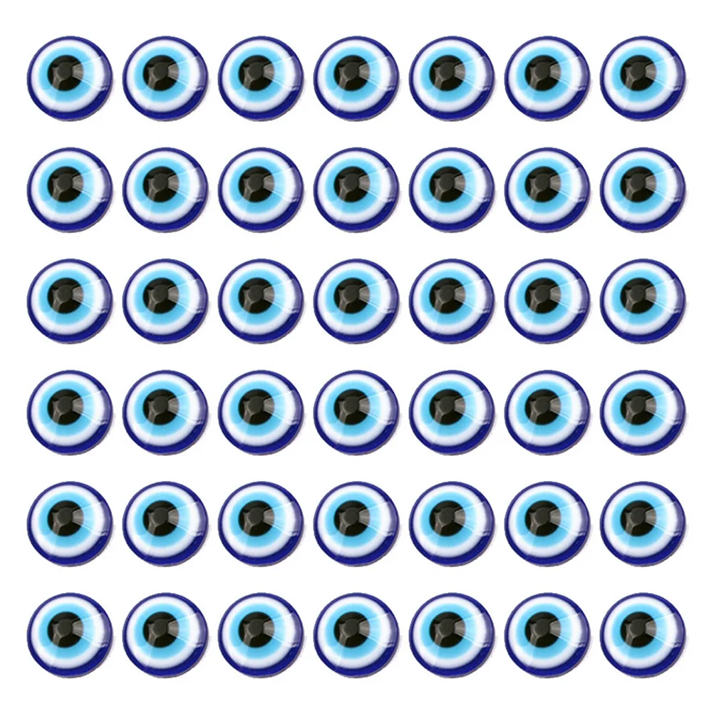 

150pcs Round Evil Eye Charms Blue Eye Dome Plastic Embellishments Diy Crafts Jewelry Making Decoration Hair Clip Scrapbooking