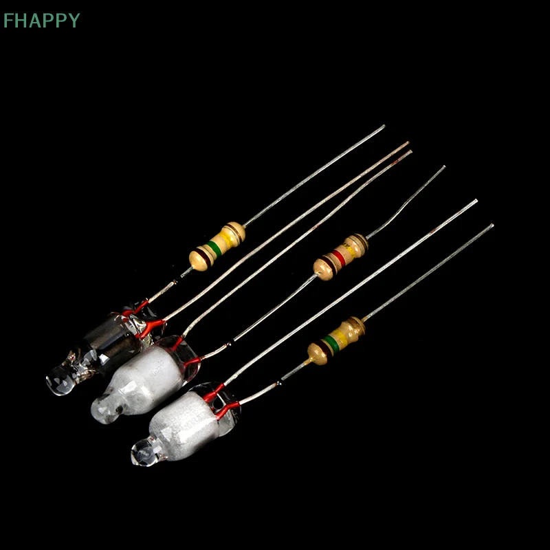 Lampadine al Neon da 10 pezzi 4*10mm 5*13mm indicatore di alimentazione principale con resistenza 220V rosso/blu/verde