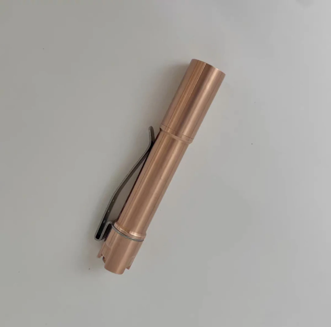 1 Piece Portable Pocket Copper EDC Flashlight 10440 (Without Battery)