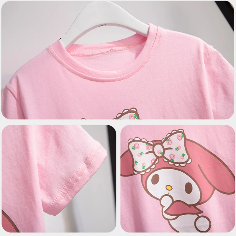 2 قطعة Kawaii أنيمي سانريو تنورة مجموعة بلدي ميلودي فستان البدلة Jk فتاة تي شيرت دعوى لينة لطيف الكرتون في الهواء الطلق عيد ميلاد مهرجان هدية #5