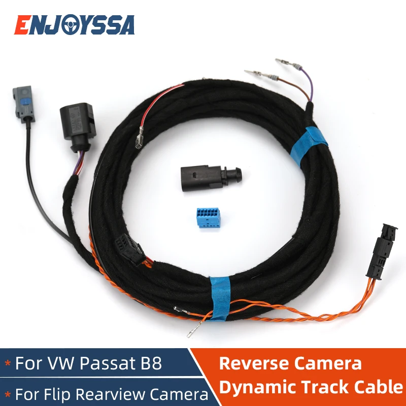 Dynamic Track Rear View Badge Camerm Cable Harness for VW Reversing Camera Cable Wire For Passat B8 Golf 7 Highline 5Pins