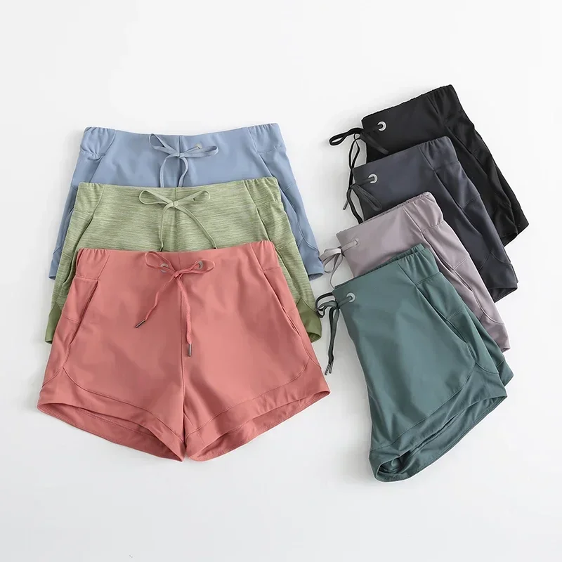 Pantalones cortos de verano sueltos y finos para mujer, secado rápido, yoga, correr, fitness, deportes de baile, paquete