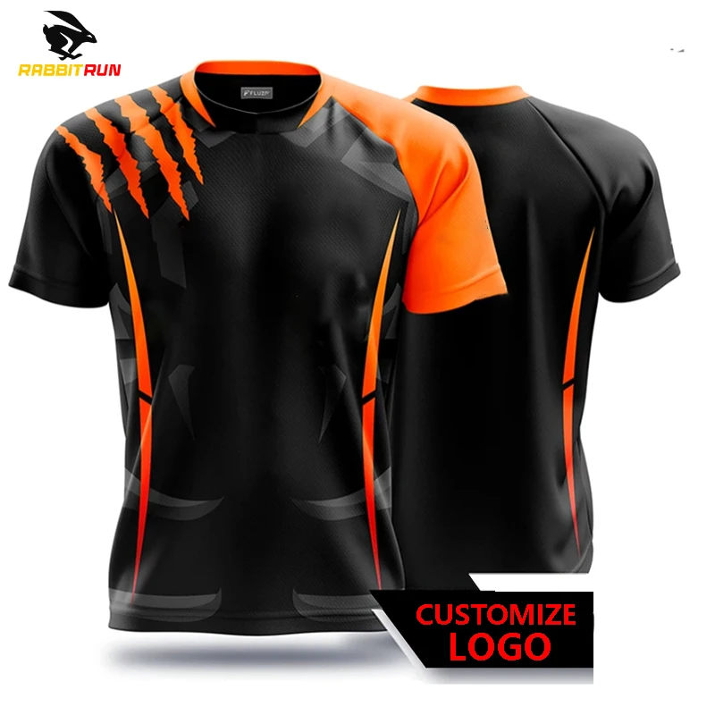 New Men's T-shirts for Men Quick-Drying Tees Shirt Uniforms Game competition Clothing Printed T-shirts Boys Breathable Sport