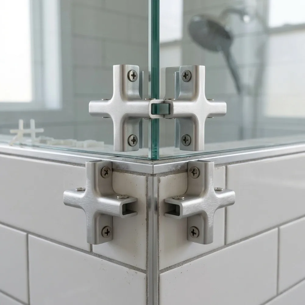 Aluminum Alloy Glass Bracket Intended for Panel Linking Applications Where For 4mm to 8mm Thickness Glass or Is Employed