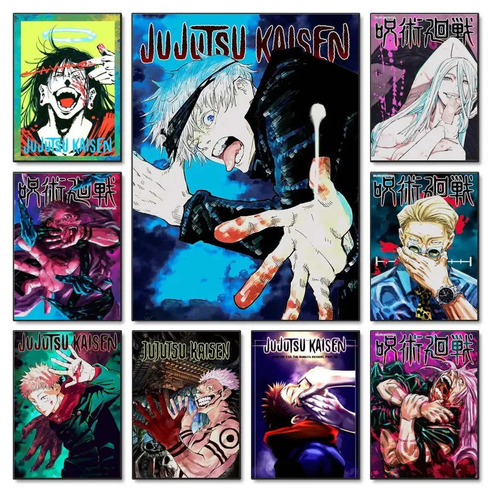 Jujutsu Kaisen Paints Classic Japanese Anime Vintage Canvas and Printmaking Room Bar Wall Art Home Decoration Canvas Paintings