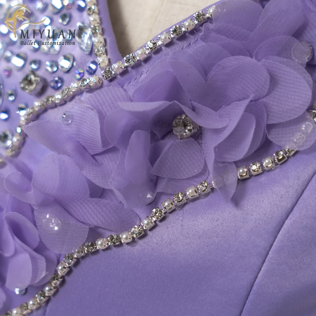 2023 New purple tutu tailored to high-end professional adult children's wear women's tulle dress clothing