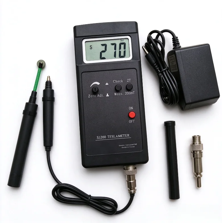 0-200Mt-2000mT with Adapter SJ200 Digital Gauss Meter Static Magnetic Field Tesla Tester