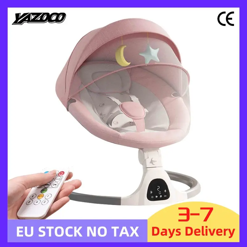 Mecedora eléctrica para bebé, cunas coaxiales, columpio eléctrico de lujo para bebé, sillón reclinable, silla cómoda, cama para bebé de 0 a 3 años