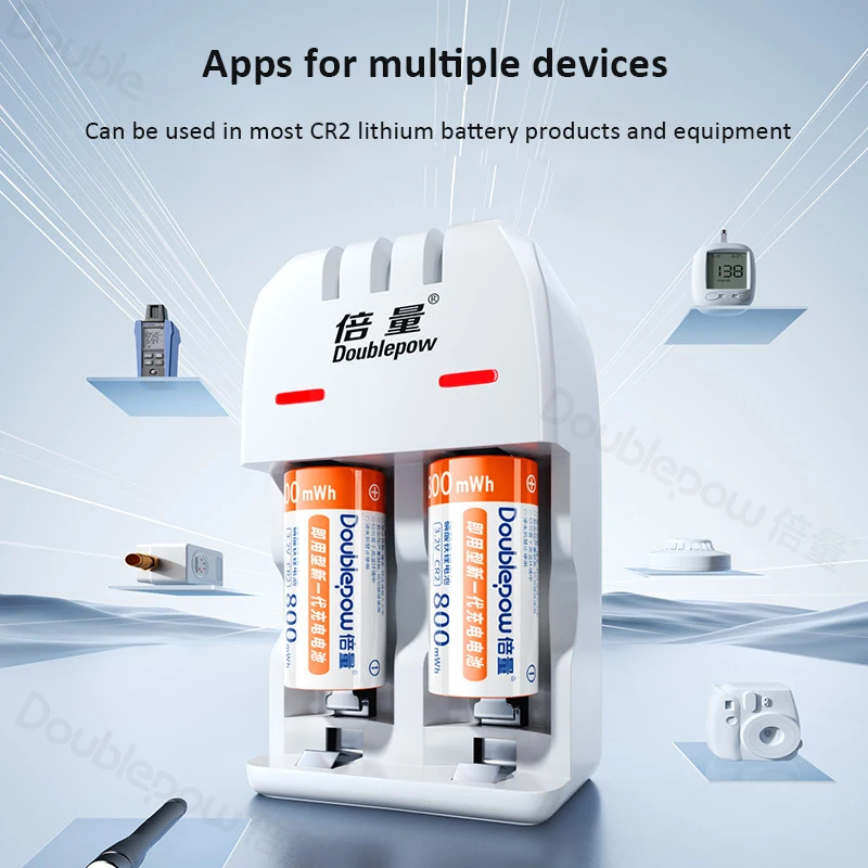 CR2 Rechargeable Lithium Battery 3.2V 800mWh for Polaroid Early Education Machine Children's Camera CR2 Dual-purpose K06 Charger