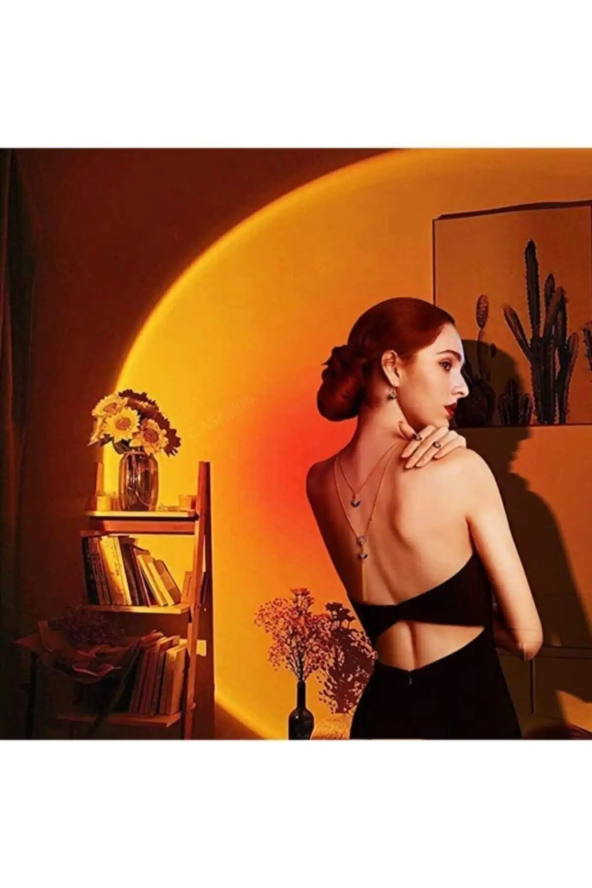 Sunset Projector Lamp Decorative Light Table Lamp Romantic Photo Shoot Usb Led Light Stylish Decorative 2022 Trend Model