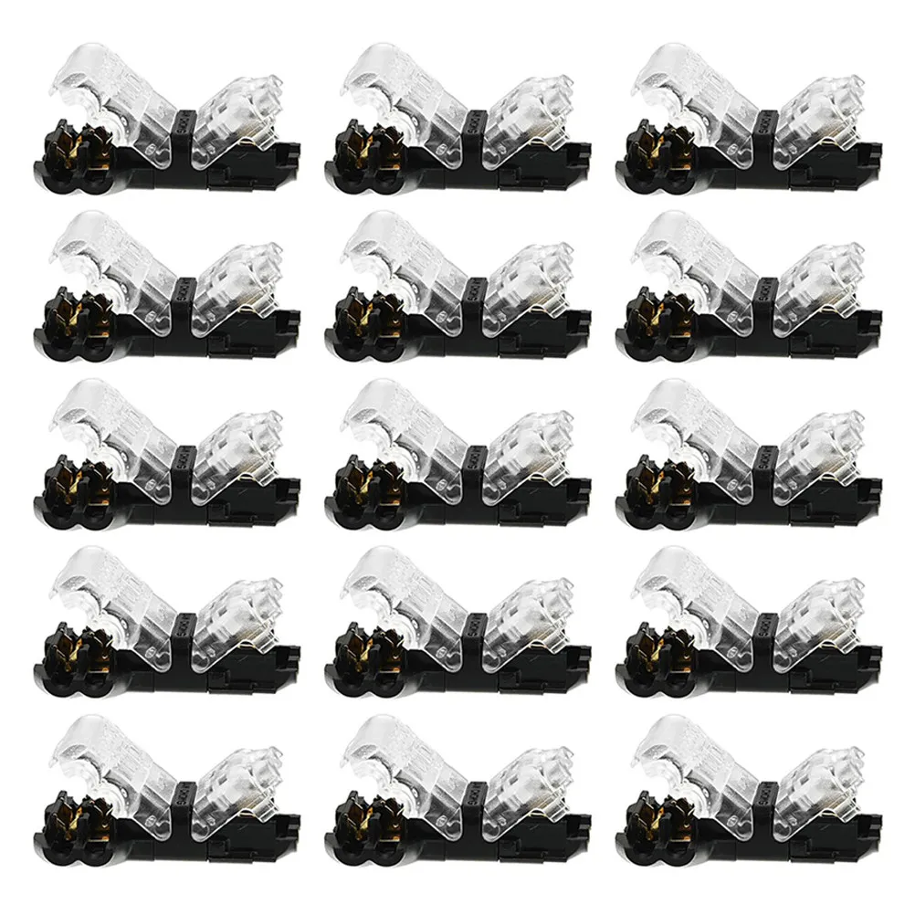 

15 шт. 2-контактных 2-позиционных электрических соединителей для проводов, безопасные, огнестойкие, водонепроницаемые, многоразовые клеммы для низковольтных цепей