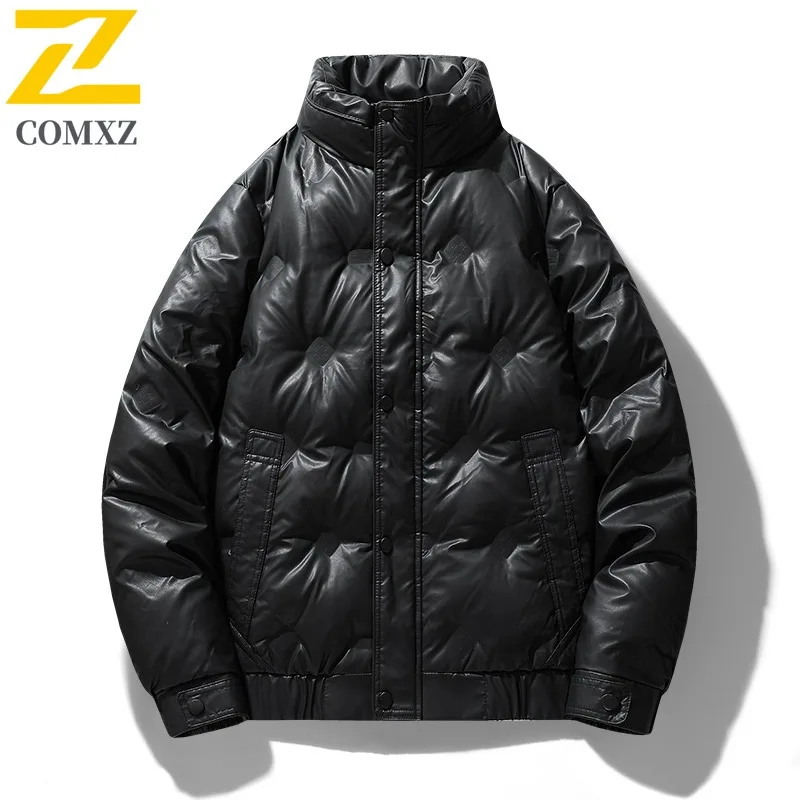 

COMXZ Мужской пуховик, повседневный воротник-стойка, уличная велосипедная морозостойкая парка, удобный легкий зимний пуховик в корейском стиле