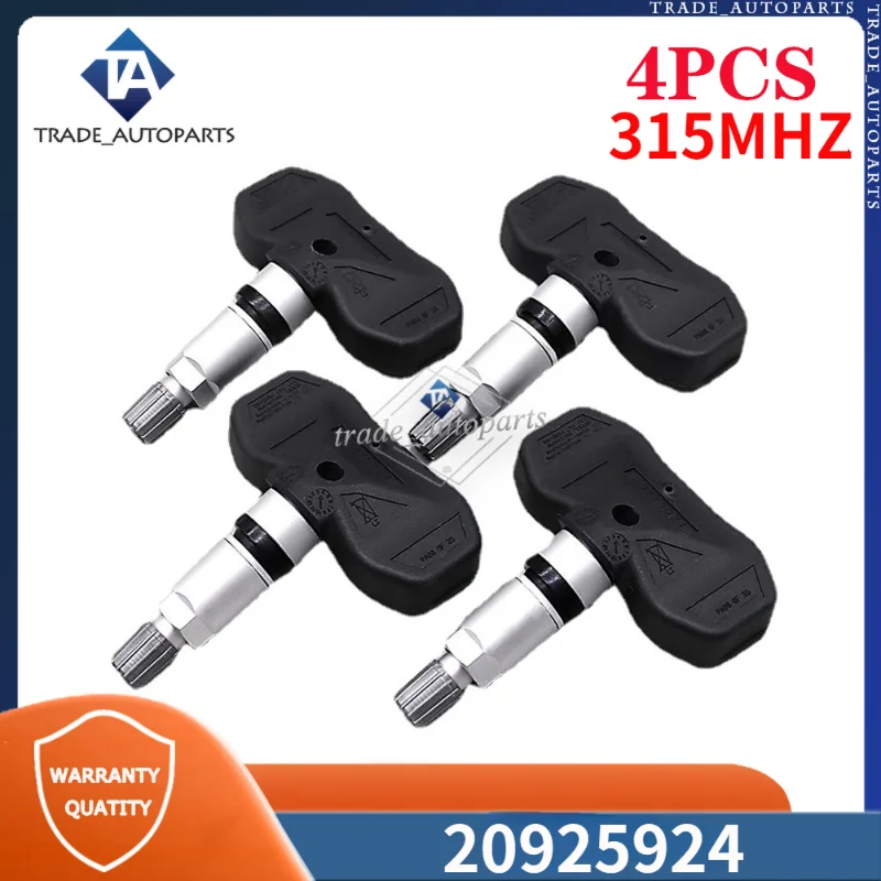 20925924 4313078J10 For Cadillac CTS-V Chevrolet Corvette Z06 Saturn Sky Suzuki XL-7 315MHZ TPMS Car Tire Pressure Sensor 4PCS