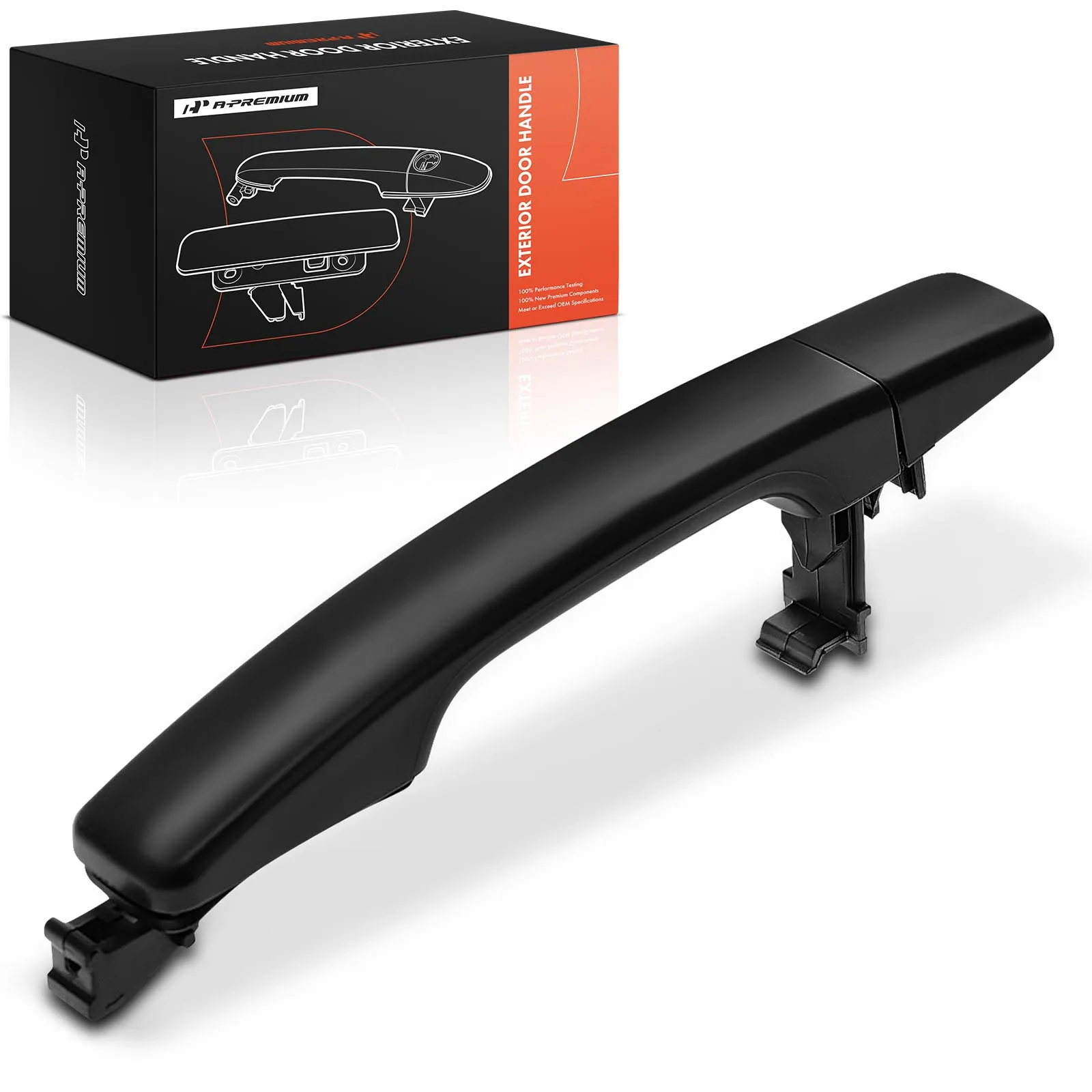 A-Premium Rear Driver Side Primed Black Exterior Door Handle with Cover for Kia Soul 2014-2019