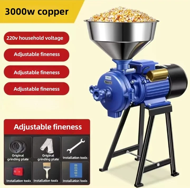 Commercial Small Electric Wet & Dry Grain Grinder Home Flour Mill Machine with Competitive Price for Rice Cone Mill