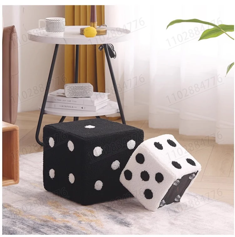 Changing Shoes Stool Home Doorway Living Room Low Bench Dice Stool Creative Children\'s Sieve Sofa Foot