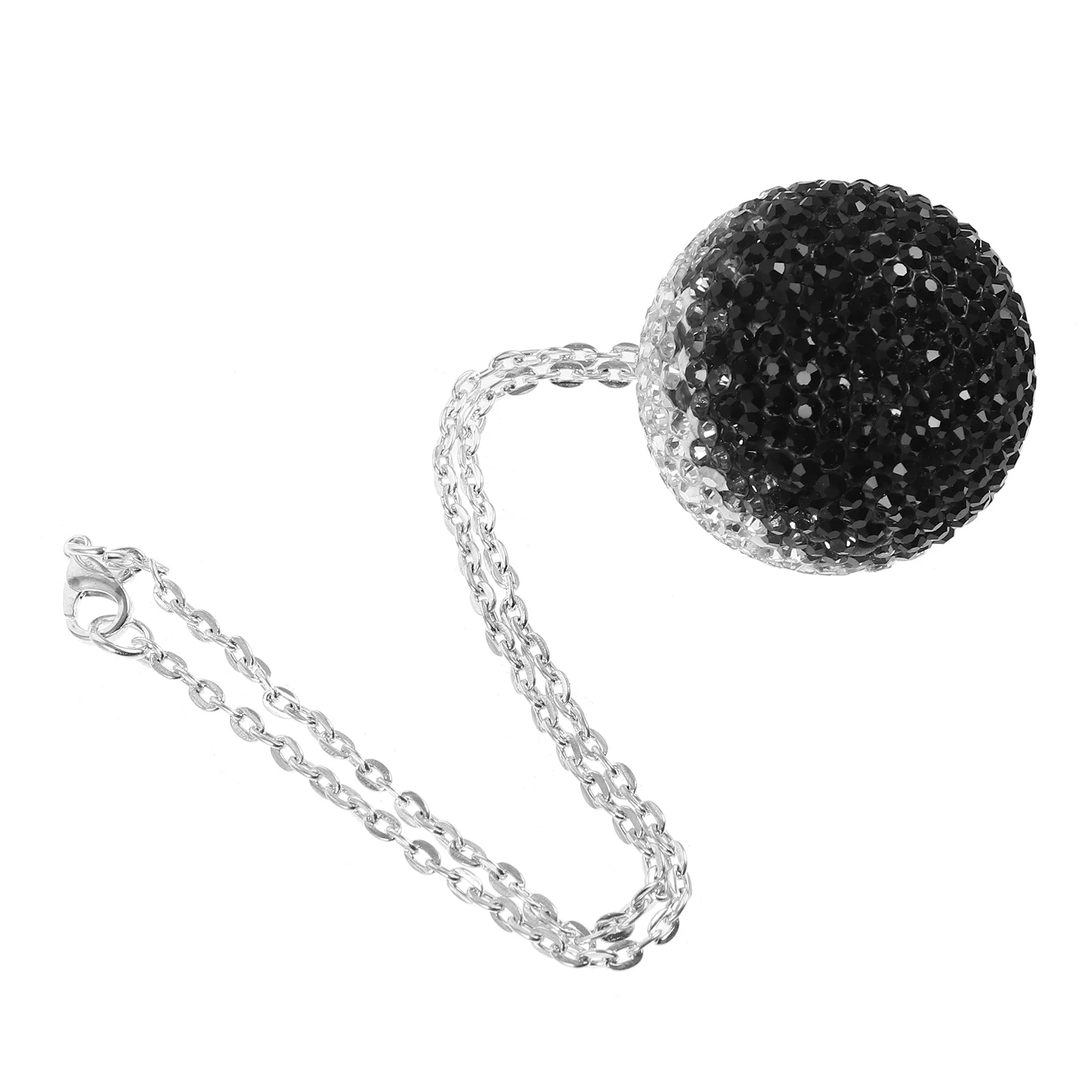 

Bling Rhinestone Rearview Mirror Pendant Ornament Interior Decoration Hanging Charm Crystal Ball Durable Polymer Clay Auto