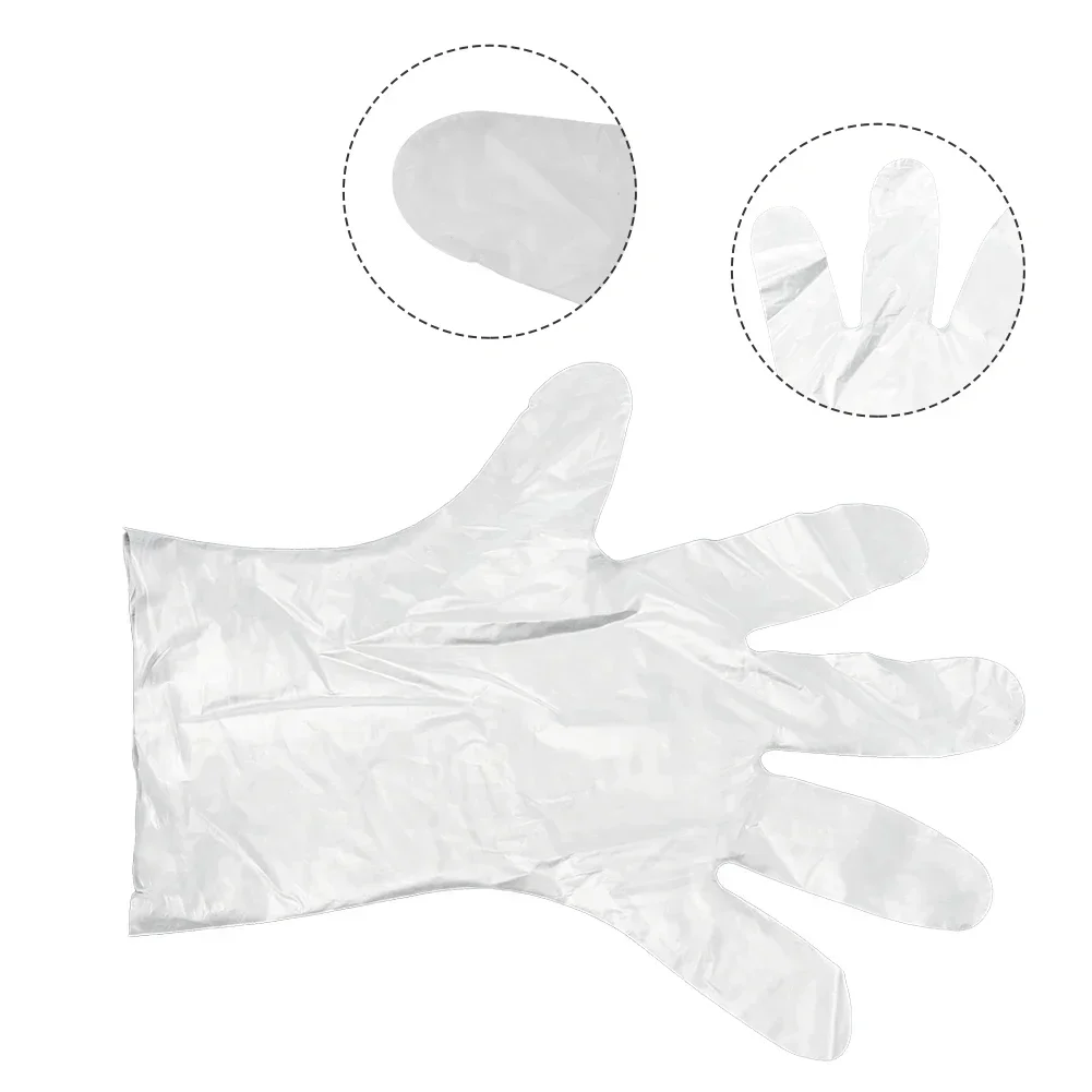 100Pcs Gloves Of Transparent Vinyl TPE Gloves Latex-free Gloves For Laboratory Work For Food  Painting  Cleaning Pet Care