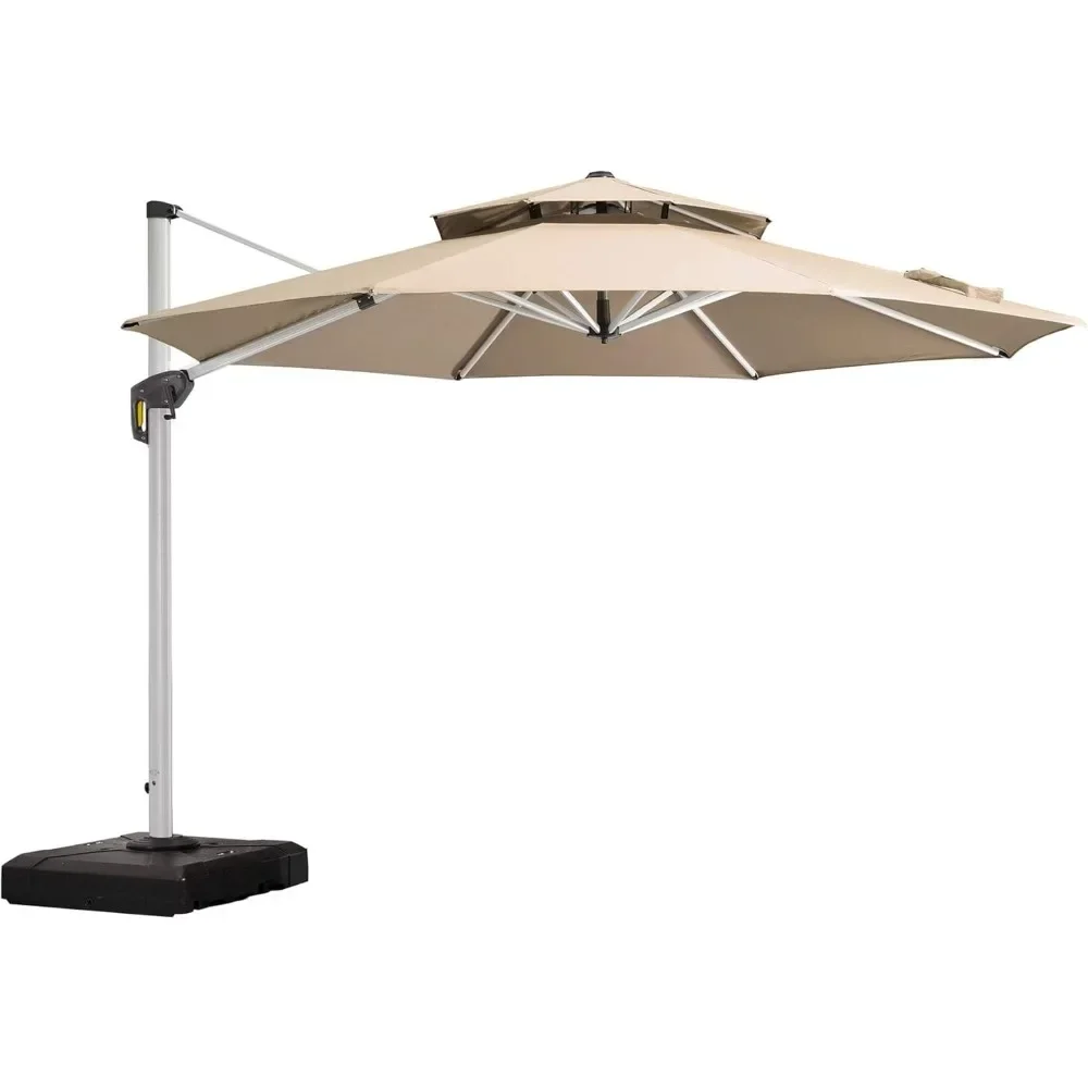 

Outdoor Round Umbrellas Large Cantilever Umbrellas Windproof Offset Umbrella Heavy Duty Sun