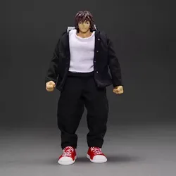 1/12 Soldier Baki Yujiro Hanma Clothing Student Uniform Top Pans Vest Shoes Model Fit 6'' Action Figure Strong Body In Stock