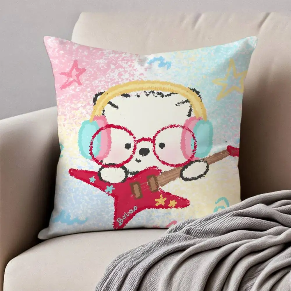 حيوانات زودياك مع القيثارات كيس وسادة مكافحة الغبار المخدة غير مرئية سستة حريري قصير أفخم غطاء وسادة أريكة #6