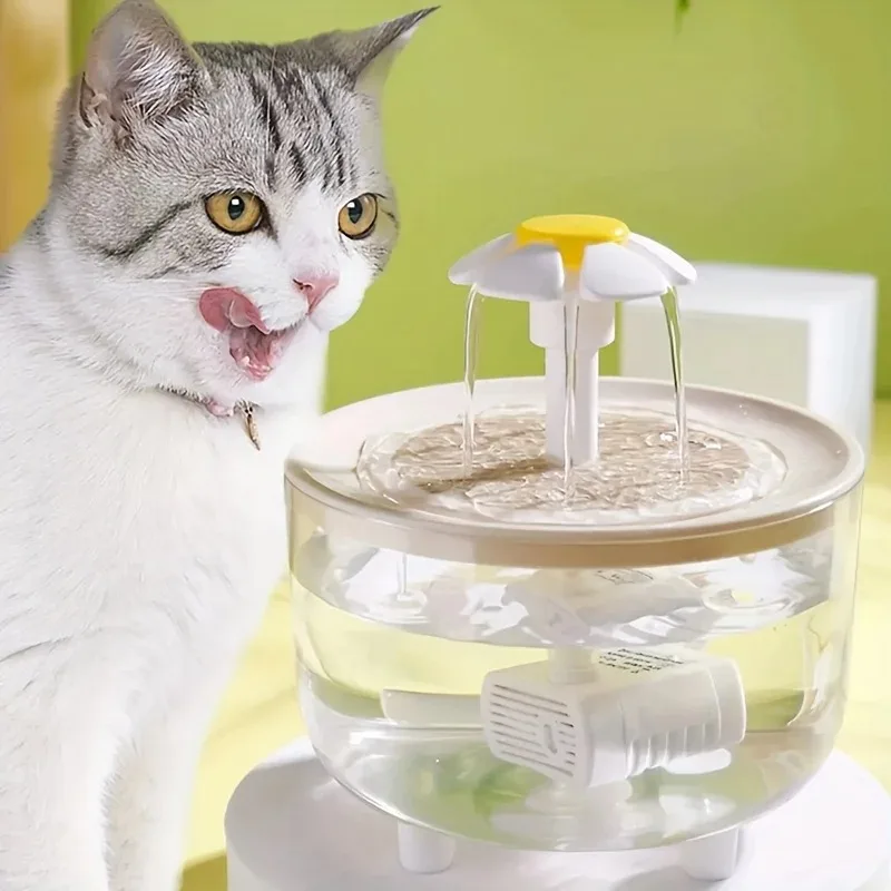 Cat Water Fountain Drinker Automatic Transparent Cat Drinker USB Electric Water Drinking Dispenser For Pet Cats Water Filter