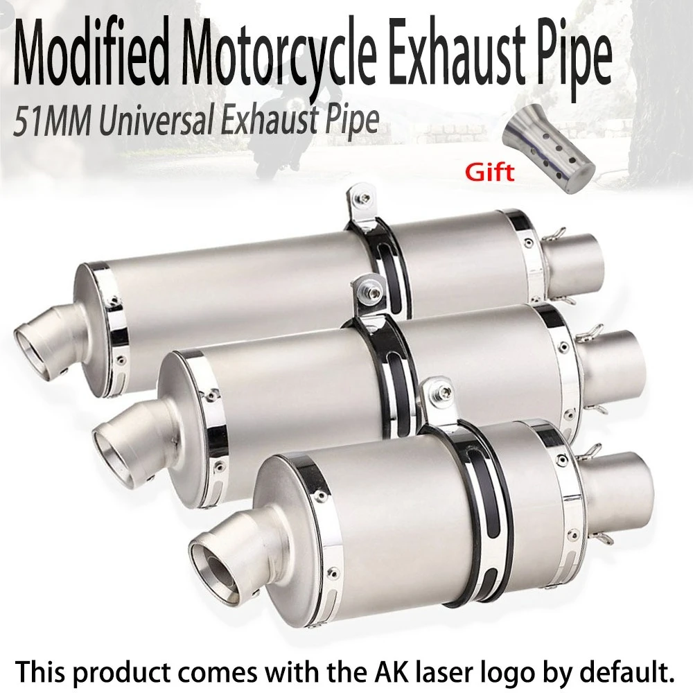

51mm Universal Motorcycle Exhaust Pipe Modification Suitable for CFMOTO 400NK 650 Voge 300 TRK502 F800GS GSR750 R3 R25