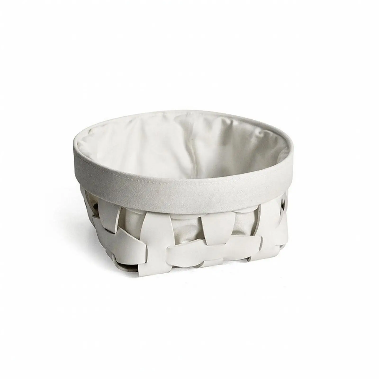 Compact Foldable Woven Storage Basket with Leather Texture and Linen Interior for Laundry and Toy Organization
