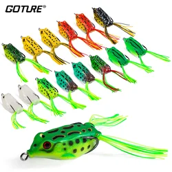 Goture 10/15pcs Topwater Wobblers Kit di esche da pesca Popping Soft Bait esche tipo rana per Bass pesca d'acqua dolce in acqua salata