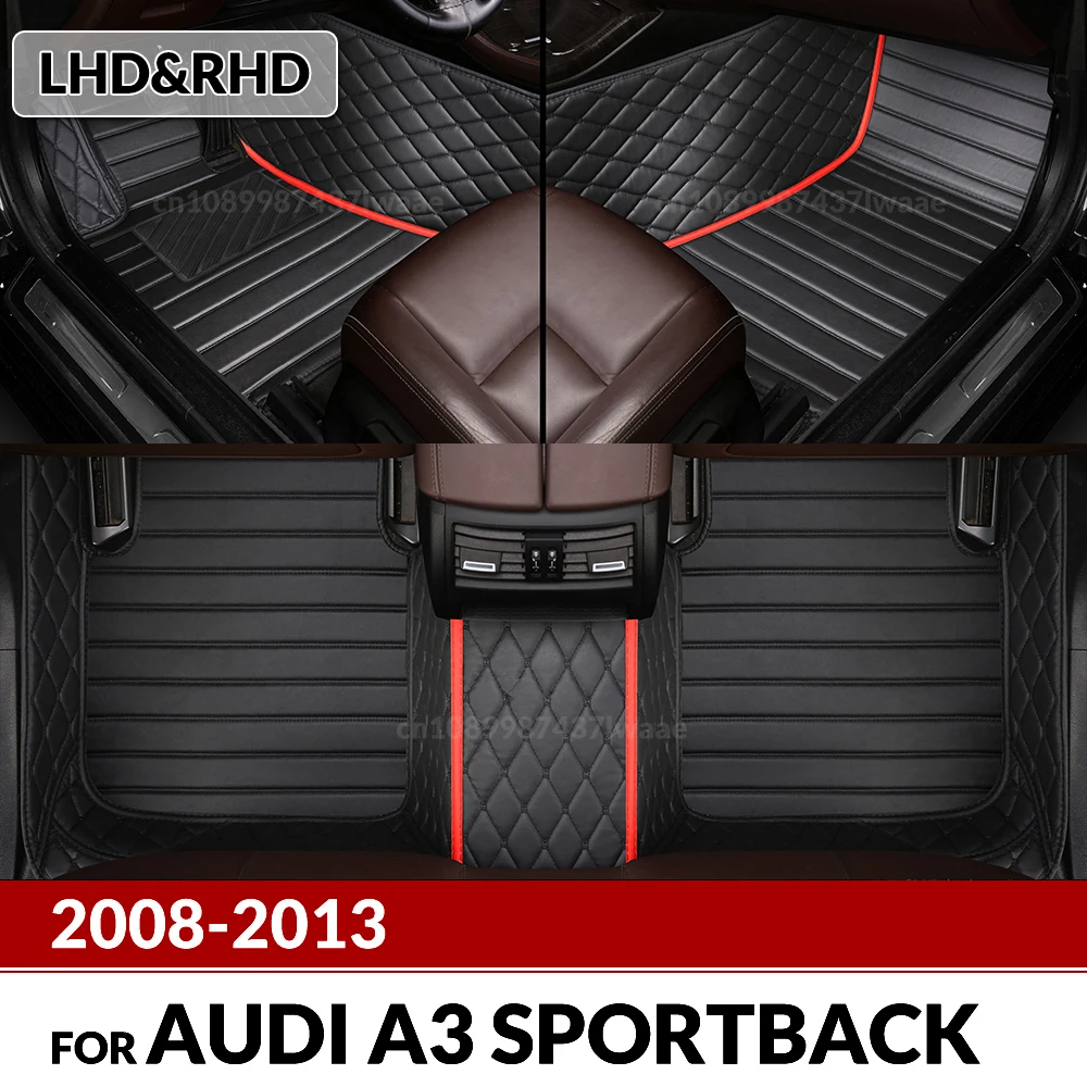 

Автомобильные коврики для AUDI A3 sportback 2008 2009 2010 2012 2013, пользовательские автомобильные подушечки для ног, ковер, аксессуары для интерьера