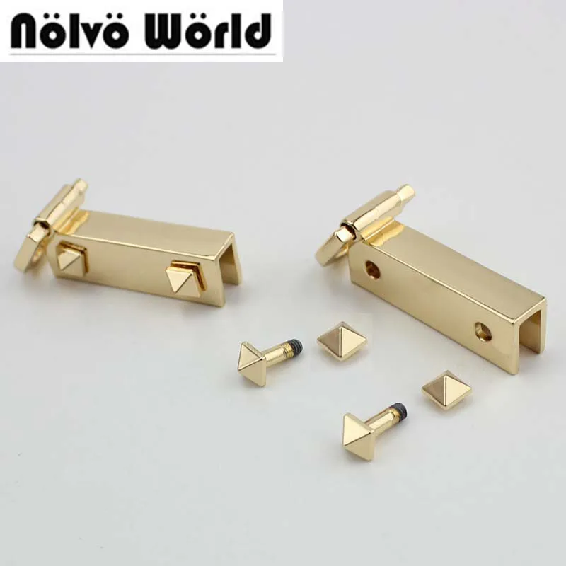 

20pcs 40*30mm DIY purse 2 side clips die casting nickel color hardware bags clasp accessory,clase for making bags Metal Clip