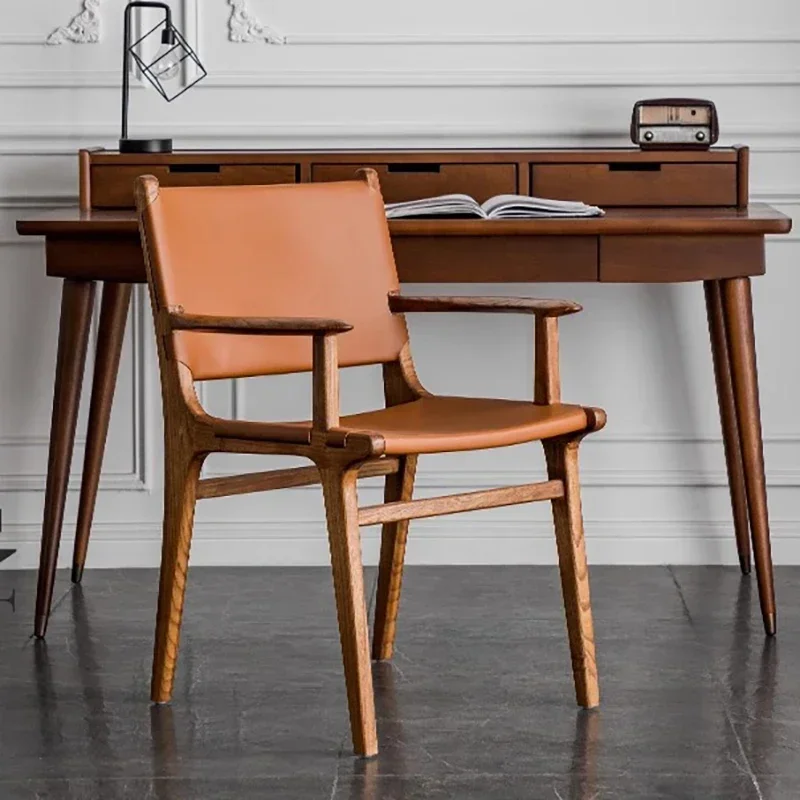 Luxury Comfortable Dining Chairs Aesthetic Modern Wood Kitchen Dining Chair Conference Ergonomic Chaise Design Home Furniture