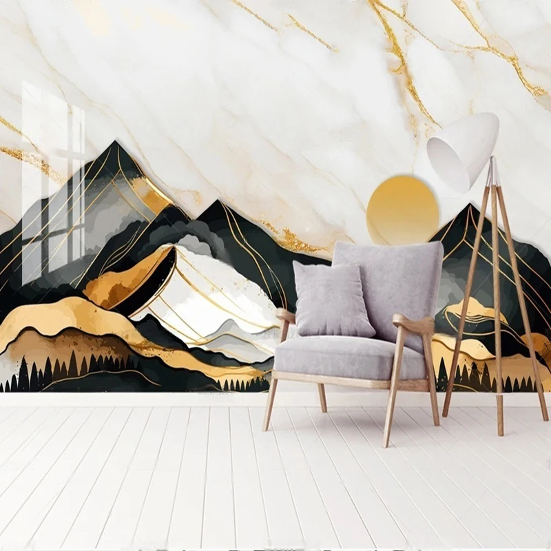 MU8671 Modern Natural Landscape Waterfall Photos Wallpapers 3D Wall Cloth Living Room Bedroom TV Background Wall 3D Large Mural